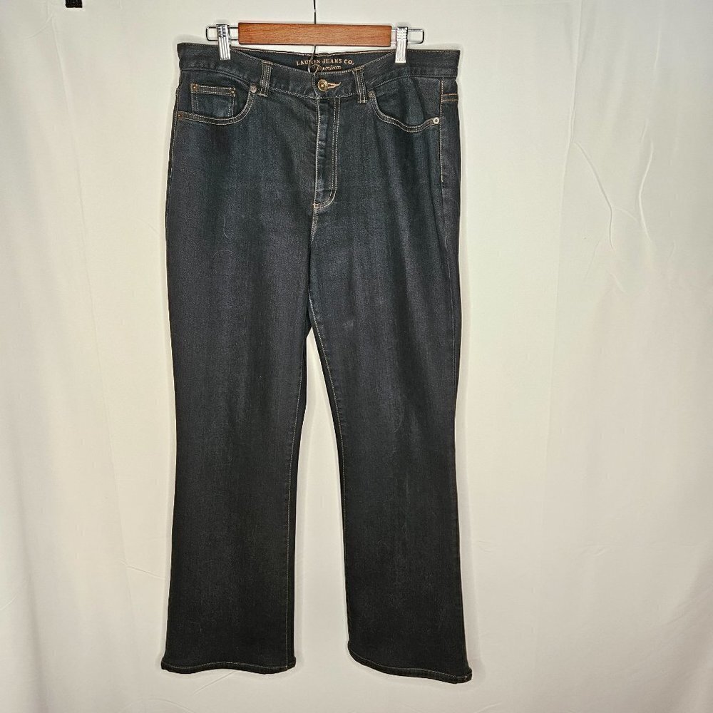 Lauren Jeans Co. LRL Leather Tag Premium Blue Mom Jeans Size 12, Waist 35" - Picture 3 of 11